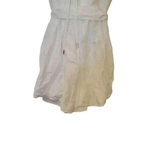 Do + Be Women's White Poly Ruffles Lined Bella Shorts Romper NEW - Picture 6 of 11